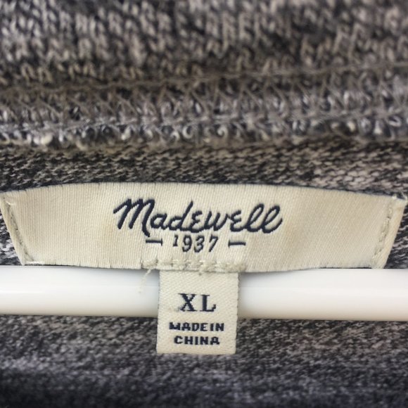 MADEWELL Heathered Jersey Dress w/ Zipper Detail - Picture 3 of 5